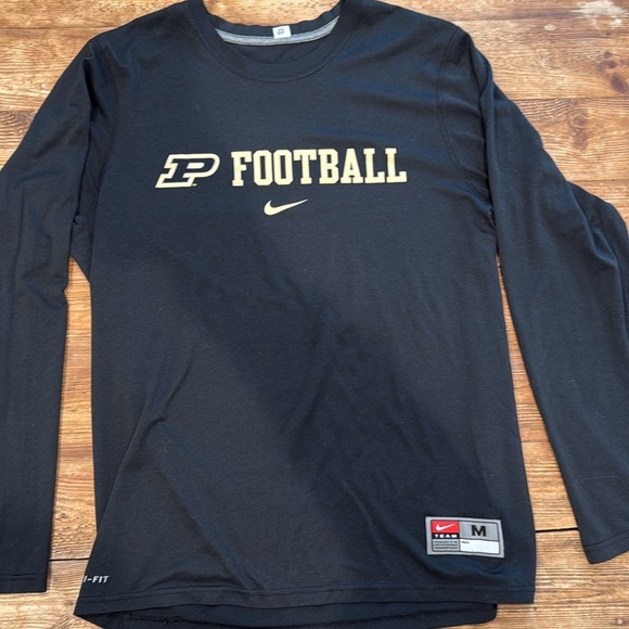 Nike Purdue Boilermakers Football Dri-Fit Shirt Black NCAA Men’s‎ Medium EUC - Picture 11 of 14
